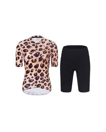 RIVANELLE Krótka koszulka kolarska i spodenki - WILDCAT II - brązowy/czarny