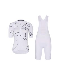 RIVANELLE Krótka koszulka kolarska i spodenki - PASSION - czarny/biały