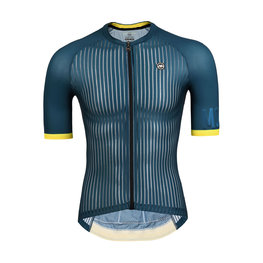 MONTON Koszulka kolarska z krótkim rękawem - QUEST - zielony/pomarańczowy