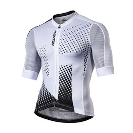 MONTON Koszulka kolarska z krótkim rękawem - ILLUMINATION - czarny/biały