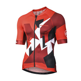 MONTON Koszulka kolarska z krótkim rękawem - CINDER - czarny/czerwony/biały