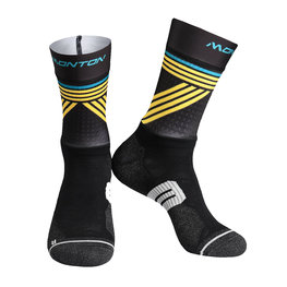 MONTON Kolarskie klasyczne skarpetki - GREFFIO 2  - czarny/żółty