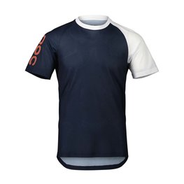 POC Koszulka kolarska z krótkim rękawem - MTB PURE - biały/niebieski