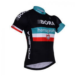 BONAVELO Koszulka kolarska z krótkim rękawem - BORA PRESEASON KIDS - czarny