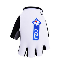 BONAVELO Kolarskie rękawiczki z krótkimi palcami - FDJ 2017 - biały