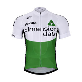 Koszulka kolarska z krótkim rękawem - DIMENSION DATA 2018 - czarny/biały/zielony