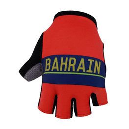 Kolarskie rękawiczki z krótkimi palcami - BAHRAIN MERIDA 2018 - niebieski/czerwony