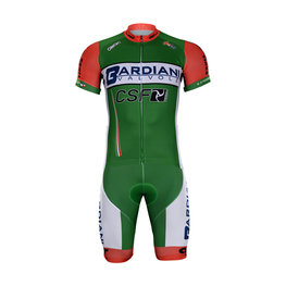 BONAVELO Krótka koszulka kolarska i spodenki - BARDIANI 2018 - pomarańczowy/zielony