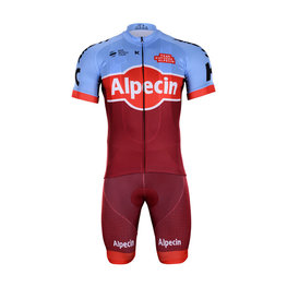 BONAVELO Krótka koszulka kolarska i spodenki - KATUSHA 2018 - bordowy/niebieski