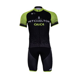 BONAVELO Krótka koszulka kolarska i spodenki - ORICA 2018 - czarny/zielony