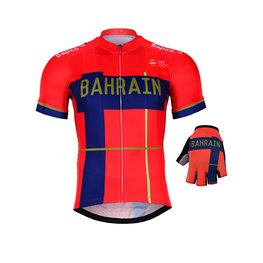 BONAVELO Kolarski mega zestaw - BAHRAIN MERIDA 2019 - czerwony/niebieski