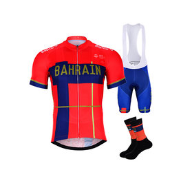 BONAVELO Kolarski mega zestaw - BAHRAIN MERIDA 2019 - niebieski/czerwony