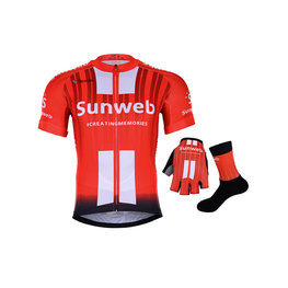 BONAVELO Kolarski mega zestaw - SUNWEB 2019 - czerwony/czarny