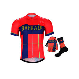 BONAVELO Kolarski mega zestaw - BAHRAIN MERIDA 2019 - czerwony/niebieski