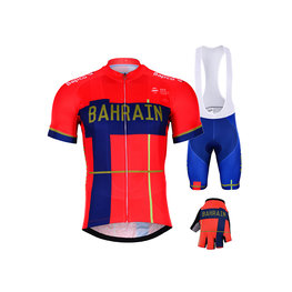 BONAVELO Kolarski mega zestaw - BAHRAIN MERIDA 2019 - czerwony/niebieski