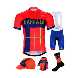 BONAVELO Kolarski mega zestaw - BAHRAIN MERIDA 2019 - niebieski/czerwony