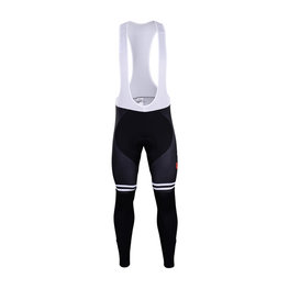 BONAVELO Długie spodnie kolarskie z szelkami - TREK 2019 SUMMER - czarny