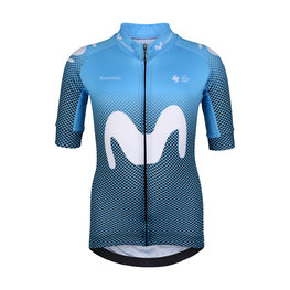 BONAVELO Koszulka kolarska z krótkim rękawem - MOVISTAR 2020 KIDS - biały/niebieski