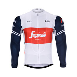 BONAVELO Letnia koszulka kolarska z długim rękawem - TREK 2020 SUMMER - biały/niebieski/czerwony