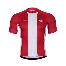 BONAVELO Koszulka kolarska z krótkim rękawem - POLAND II. - czerwony/biały