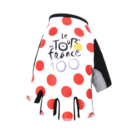 BONAVELO Kolarskie rękawiczki z krótkimi palcami - TOUR DE FRANCE - czerwony/biały