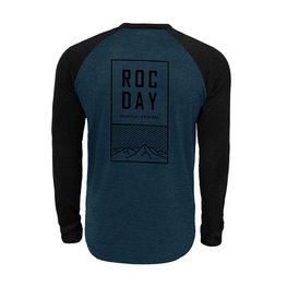 ROCDAY Letnia koszulka kolarska z długim rękawem - STAGE - czarny/niebieski