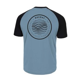 ROCDAY Koszulka kolarska z krótkim rękawem - GRAVEL - czarny/niebieski