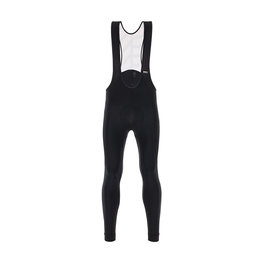 SANTINI Długie spodnie kolarskie z szelkami - SVOLTA WINTER - bordowy/czarny