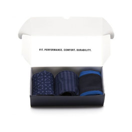 SANTINI Kolarskie klasyczne skarpetki - MIX SOXBOX - czarny/niebieski