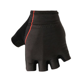 SANTINI Kolarskie rękawiczki z krótkimi palcami - SOFFIO - zielony/czarny