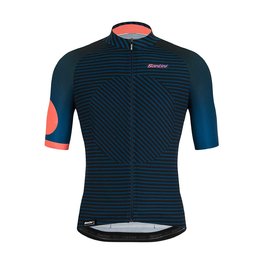 SANTINI Koszulka kolarska z krótkim rękawem - KARMA MILLE - niebieski/różowy