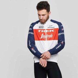 SANTINI Kolarska kurtka przeciwwiatrowa - TREK SEGAFREDO 2021 - czerwony/biały/niebieski