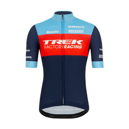 SANTINI Koszulka kolarska z krótkim rękawem - TREK TFR XC 2021 - jasnoniebieski/niebieski