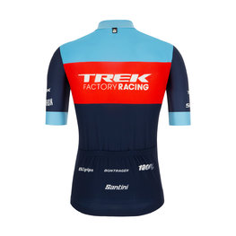 SANTINI Koszulka kolarska z krótkim rękawem - TREK TFR XC 2021 - jasnoniebieski/niebieski