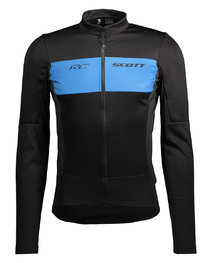 SCOTT Kolarska ocieplana kurtka - RC WARM HYBRID WB - niebieski/czarny
