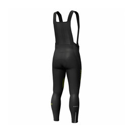 SCOTT Długie spodnie kolarskie z szelkami - RC WARM WB - czarny/żółty