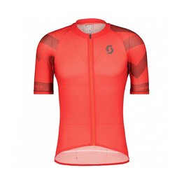 SCOTT Koszulka kolarska z krótkim rękawem - RC PREMIUM CLIMBER - szary/czerwony
