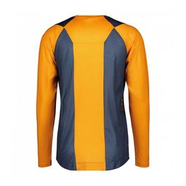 SCOTT Letnia koszulka kolarska z długim rękawem - TRAIL VERTIC LS - niebieski/pomarańczowy
