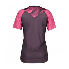 SCOTT Koszulka kolarska z krótkim rękawem - TRAIL VERTIC LADY - różowy/fioletowy