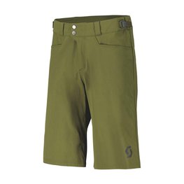 SCOTT Krótkie spodnie kolarskie bez szelek - TRAIL FLOW W/PAD - zielony