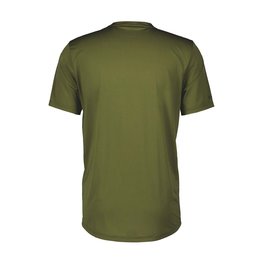 SCOTT Koszulka kolarska z krótkim rękawem - TRAIL FLOW ZIP SS - zielony