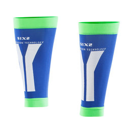 SIX2 Kolarskie ochraniacze do kolan - CALF - niebieski/zielony