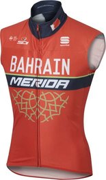 SPORTFUL Kamizelka kolarska - BAHRAIN MERIDA 2017 - czarny/czerwony