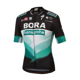 SPORTFUL Koszulka kolarska z krótkim rękawem - BORA HANSGROHE 2020 - zielony/czarny