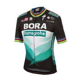 SPORTFUL Koszulka kolarska z krótkim rękawem - BORA HANSGROHE 2020 - czarny/zielony/kolorowy