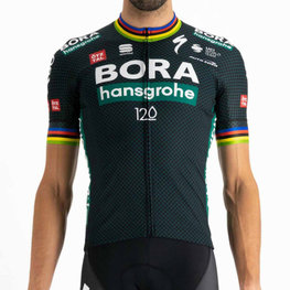 SPORTFUL Koszulka kolarska z krótkim rękawem - BORA HANSGROHE 2021  - szary/zielony