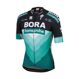 SPORTFUL Koszulka kolarska z krótkim rękawem - BORA HANSGROHE 2019 - czarny/zielony