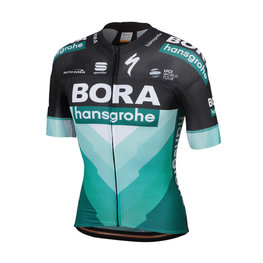 SPORTFUL Koszulka kolarska z krótkim rękawem - BORA HANSGROHE 2019 - zielony/czarny
