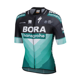 SPORTFUL Koszulka kolarska z krótkim rękawem - BORA HANSGROHE 2019  - zielony/czarny