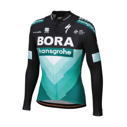 SPORTFUL Zimowa koszulka kolarska z długim rękawem - BORA 2019 WINTER - czarny/zielony